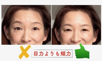 目力よりも、まぶたと頬力！